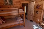 Guest bedroom upstairs with bunk beds